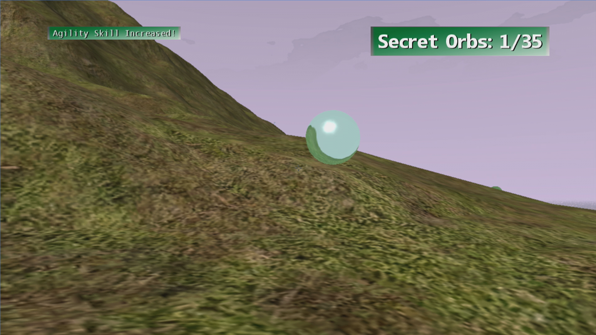 Unbound (Xbox 360) screenshot: We collected enough green orbs to improve stamina (Trial version)