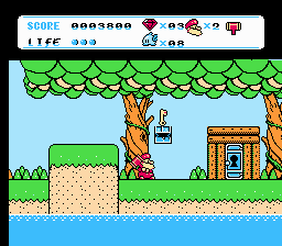 Don Doko Don 2 (NES) screenshot: Get the key that opens the door
