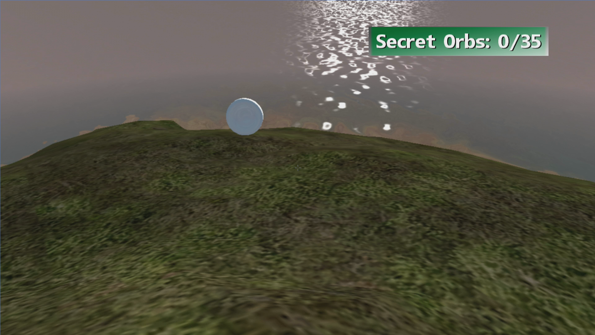 Unbound (Xbox 360) screenshot: In adventure mode, our goal is to collect al blue orbs (Trial version)