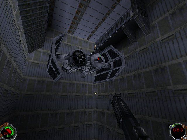 Star Wars: Jedi Knight - Dark Forces II (Windows) screenshot: Many Star Wars ships will be seen in a game