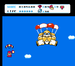 Don Doko Don 2 (NES) screenshot: Boss