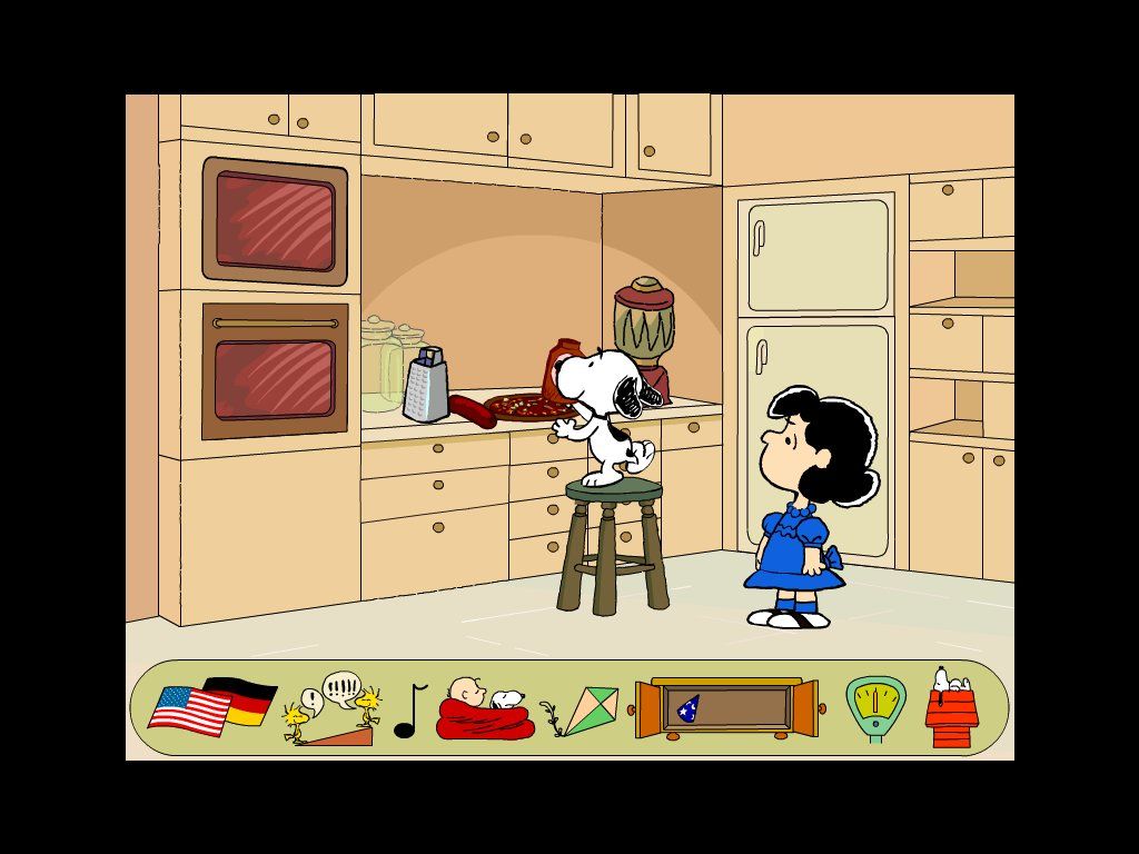 Where's the Blanket Charlie Brown? (Windows) screenshot: Snoopy Cooking