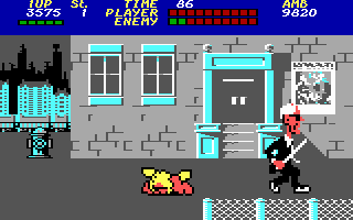 Bad Street Brawler (DOS) screenshot: You're dead, friend!