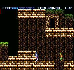 Predator (NES) screenshot: A soldier disobeying the laws of gravity.