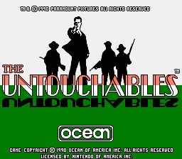 The Untouchables (NES) screenshot: Title screen