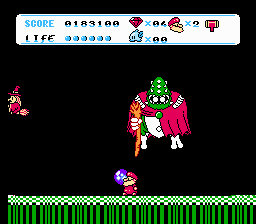 Don Doko Don 2 (NES) screenshot: Final Boss - Second phase