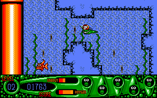 Steg the Slug (DOS) screenshot: A bonus mini-game