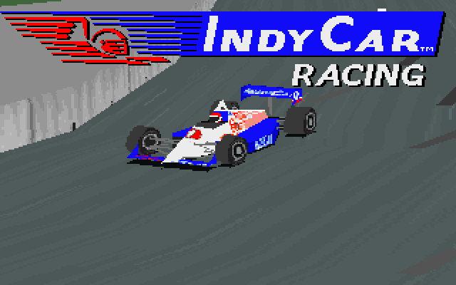 IndyCar Racing (DOS) screenshot: Intro animation