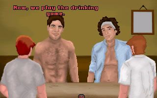 Ben Jordan: Paranormal Investigator Case 6 - Scourge of the Sea People (Windows) screenshot: These show-offs want to play a drinking game... against an Irish man! Ha!
