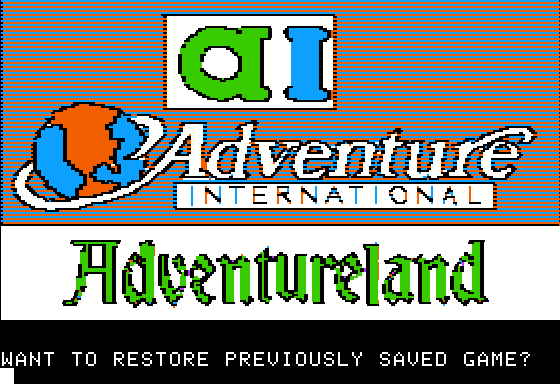 Scott Adams' Graphic Adventure #1: Adventureland (Apple II) screenshot: Splash screen