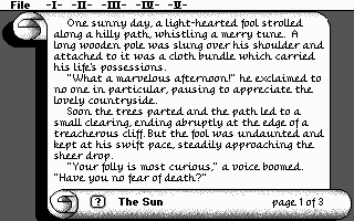 The Fool's Errand (DOS) screenshot: The Story Begins