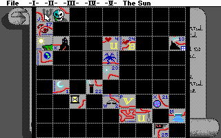 The Fool's Errand (DOS) screenshot: The Sun's Map