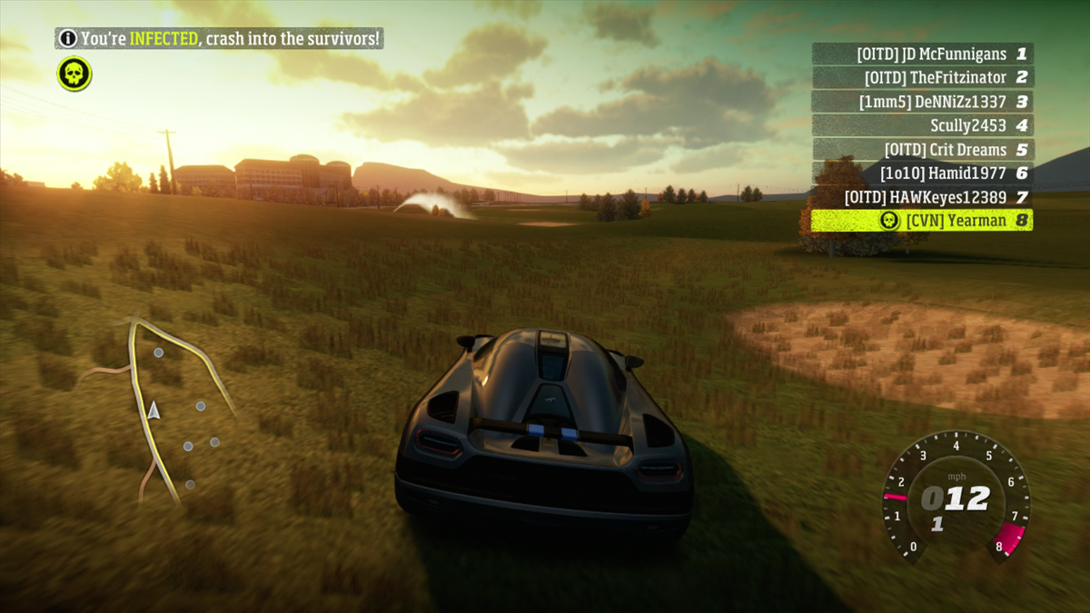 Forza Horizon (Xbox 360) screenshot: Started a multiplayer game as the Infected.