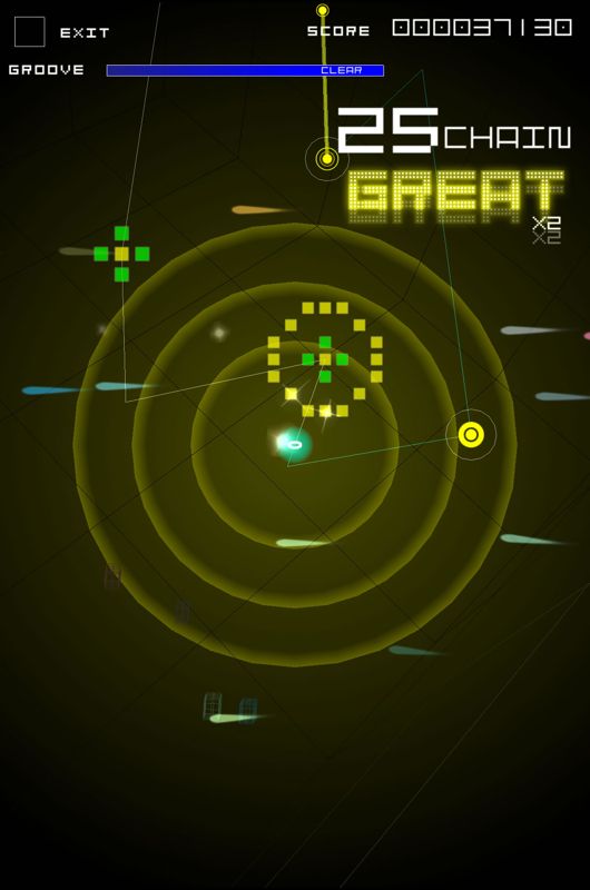 Groove Coaster 2: Original Style (Android) screenshot: Retro visual effects