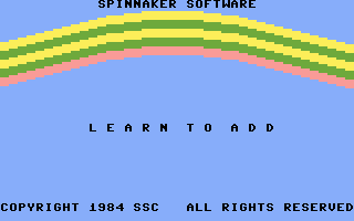 Learn to Add (Commodore 64) screenshot: Title screen