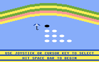 Learn to Add (Commodore 64) screenshot: The main menu