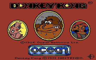 Donkey Kong (Commodore 64) screenshot: Loading screen (UK version)