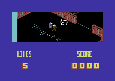 Blagger Goes to Hollywood (Commodore 64) screenshot: Get the prop