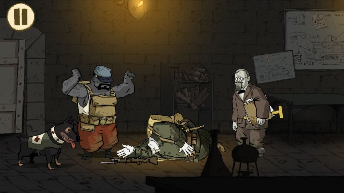 Valiant Hearts: The Great War (Android) screenshot: The scientist was set free by Freddie