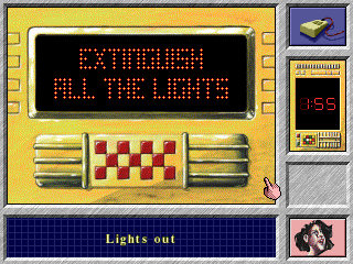 The Crystal Maze (DOS) screenshot: Lights out