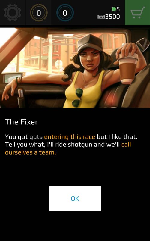 Smash Bandits (Android) screenshot: There are characters such as The Fixer who provide hints.