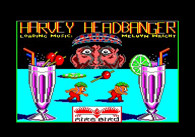 Harvey Headbanger (Amstrad CPC) screenshot: Title screen