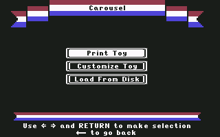 The Toy Shop (Commodore 64) screenshot: Deciding if I want to print this toy.