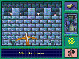 The Crystal Maze (DOS) screenshot: Mind the breeze.