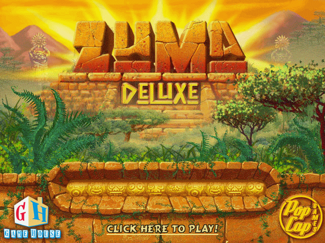 Zuma Deluxe (Windows) screenshot: Title Screen