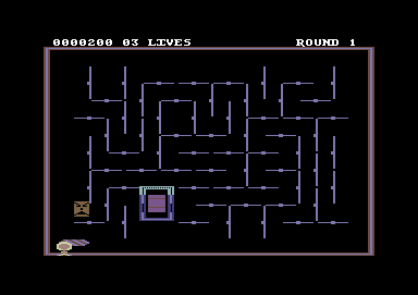 Drelbs (Commodore 64) screenshot: He got me.