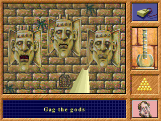 The Crystal Maze (DOS) screenshot: Gag the gods.