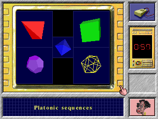 The Crystal Maze (DOS) screenshot: Platonic sequences