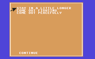 Alter Ego (Commodore 64) screenshot: Decisions, decisions