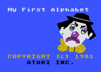 My First Alphabet (Atari 8-bit) screenshot: Title screen