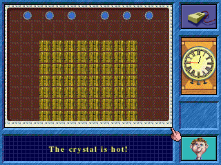The Crystal Maze (DOS) screenshot: The crystal is hot!