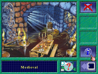 The Crystal Maze (DOS) screenshot: Medieval zone