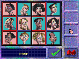 The Crystal Maze (DOS) screenshot: Team selection