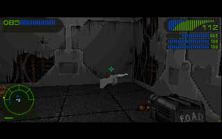 Last Rites (DOS) screenshot: Found a new gun!