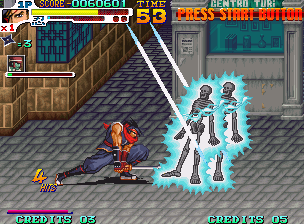 Sengoku 3 (Neo Geo) screenshot: Kagetsura's first special attack