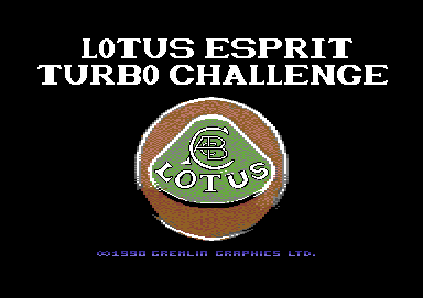 Lotus Esprit Turbo Challenge (Commodore 64) screenshot: Title screen