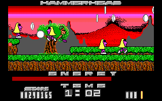 Hammer-Head (DOS) screenshot: Jump!
