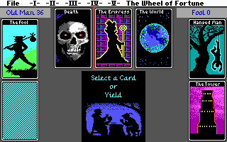 The Fool's Errand (DOS) screenshot: Wheel of Fortune