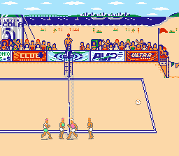 Kings of the Beach (NES) screenshot: Changing sides.