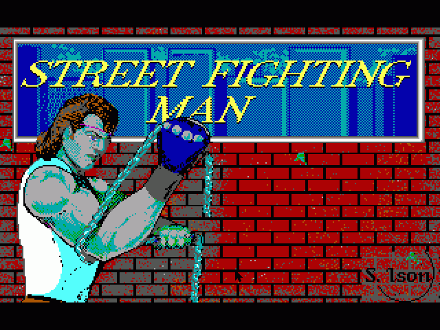 Street Fighting Man (DOS) screenshot: Title Screen