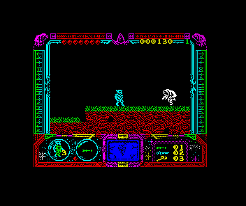 Soldier of Fortune (ZX Spectrum) screenshot: Shoot that guy