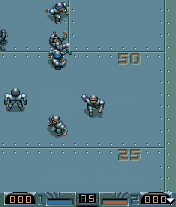 Speedball 2: Brutal Deluxe (J2ME) screenshot: It's getting a little rough here.