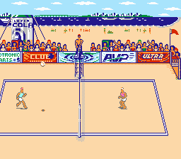 Kings of the Beach (NES) screenshot: The "Bump" training event