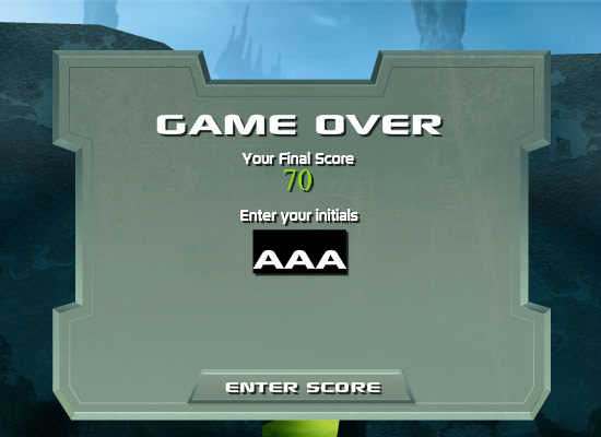 Bionicle Mistika: Run the Gauntlet (Browser) screenshot: My final score.