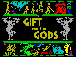 Gift from the Gods (ZX Spectrum) screenshot: Title screen.