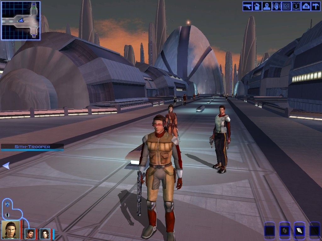 Star Wars: Knights of the Old Republic (Windows) screenshot: Upper city of Taris